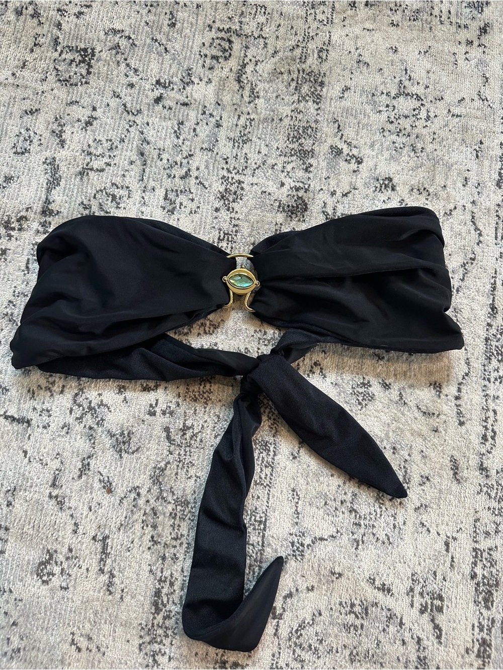 VDM The Label Black Bandeau Bikini Top